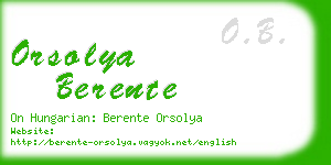 orsolya berente business card